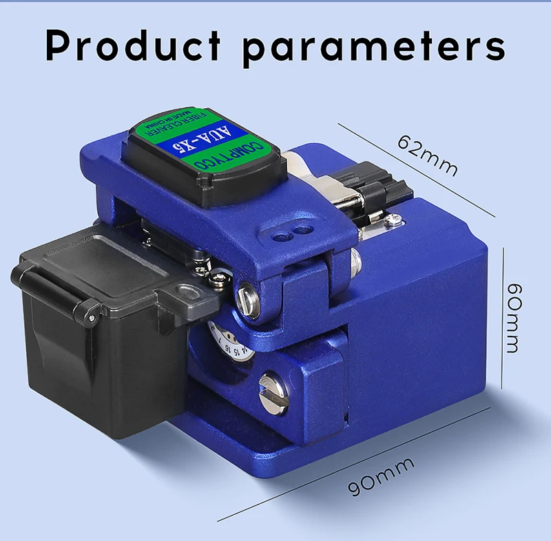 Imagem -06 - Comptyco Aua-x5 Fiber Cutelo Cabo Óptico Faca de Corte 16 Face Blade Ftth Frio Quente Derreter Conexão Alta Precisão
