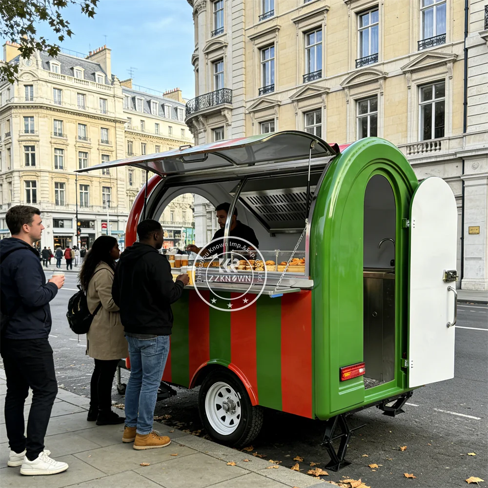 High Quality Mobile Food Trailer Portable Catering Trailer Stainless Steel Food Truck For Outdoor Use