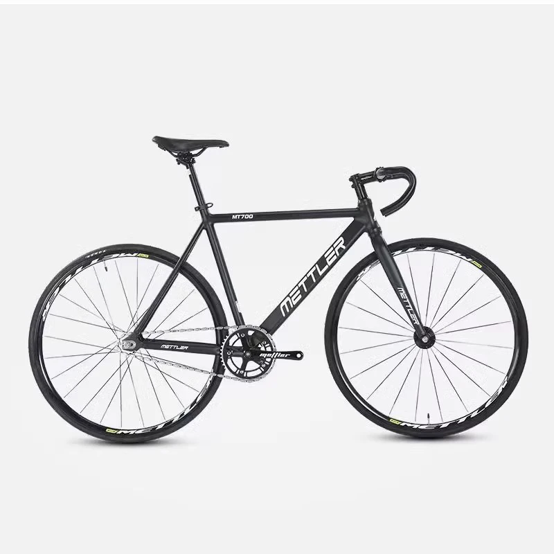 Single Speed Bicycle Fixed Gear Bike Fixie Aluminum Alloy Frame 700C Wheels Racing Training Commuting Cycling Customizable