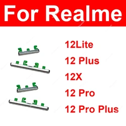 Power Volume Buttons For Realme 12Lite 12 Plus 12X 12 Pro Plus 4G 5G Volume Button Up Down Side Key Replacement Repair Parts