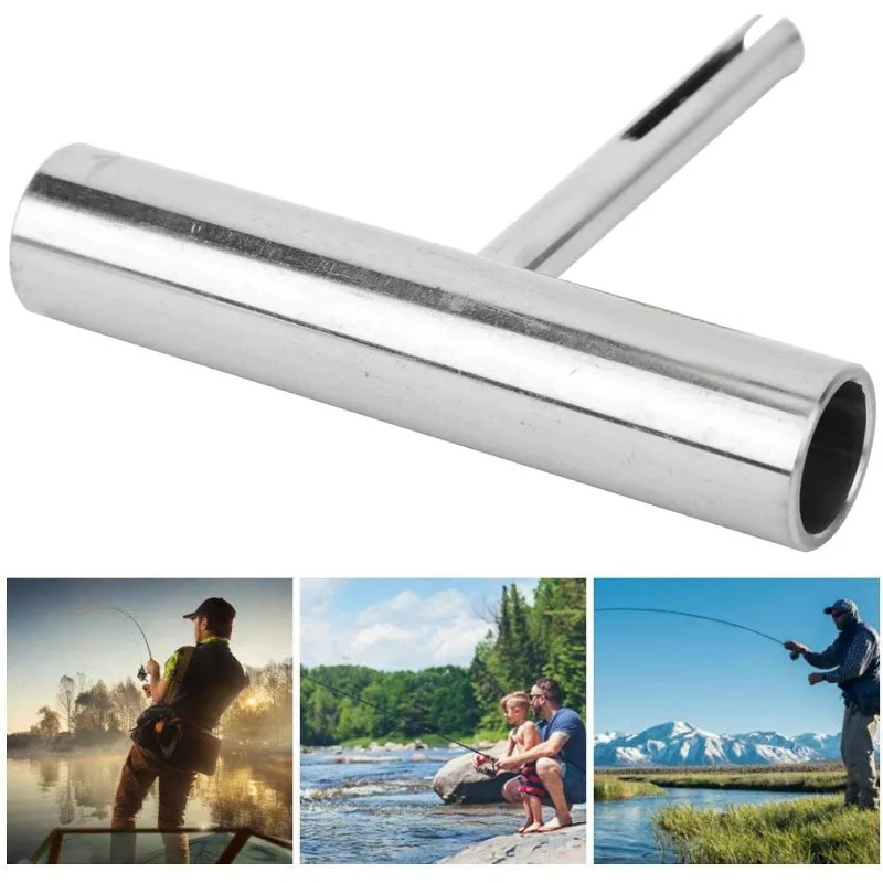 316 Stainless Steel T Shape Rod Wishbone Insertion Tool Spearfishing Diving Rubber Wishbone Insert Rod T Shape Bar Speargun Tool