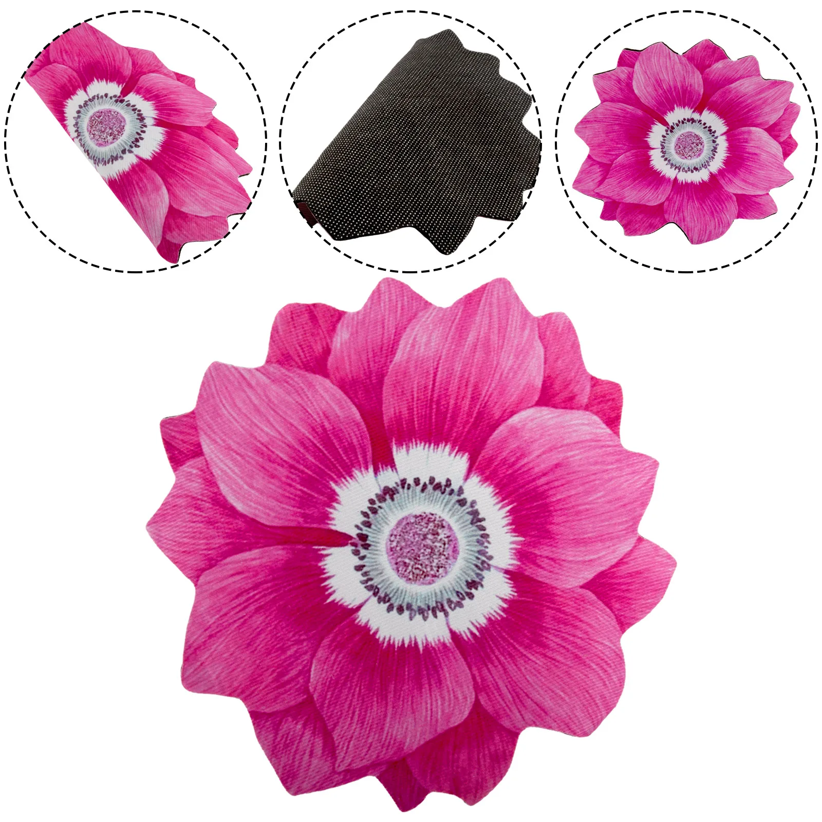 Absorbent Indoor Floor Mat with Polyester Fiber Top Layer and Non-Slip Rubber Bottom for Bathroom Kitchen and Bedroom