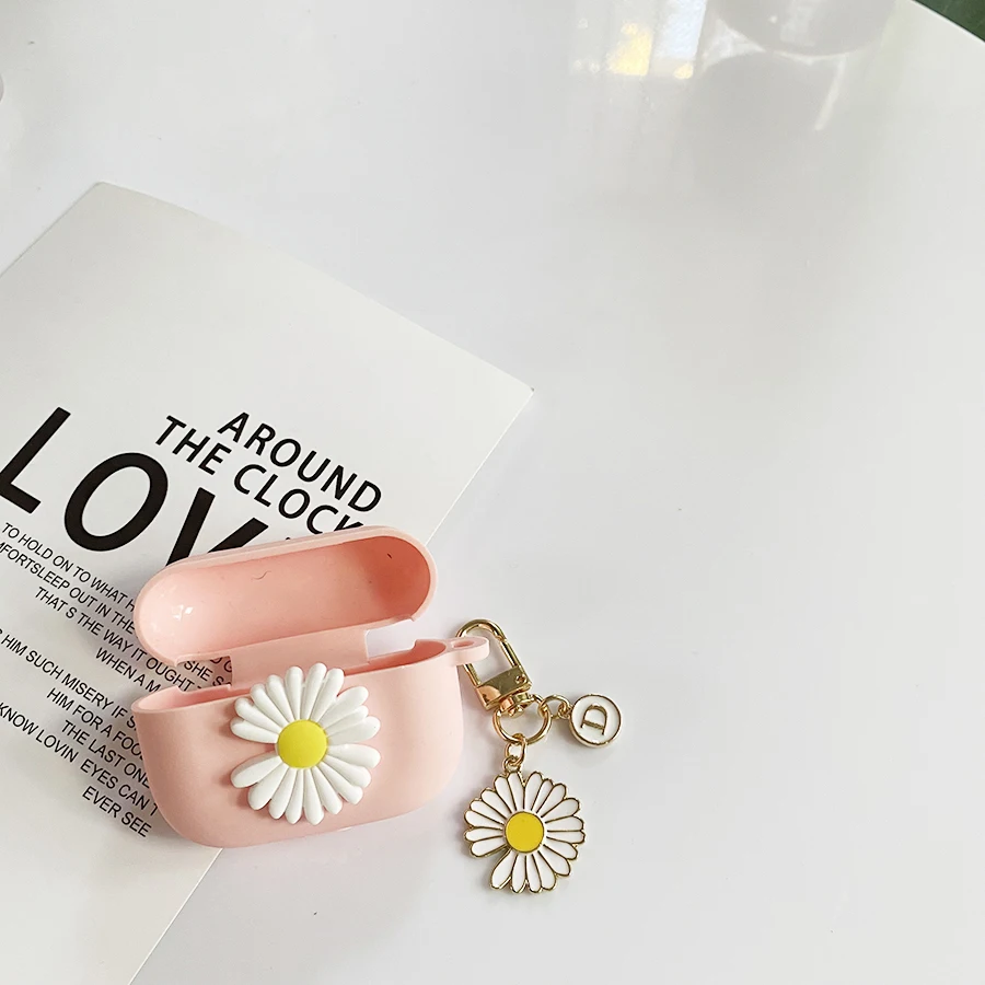 Fashion Daisy Flower Case for JBL Wave 200TWS case cute Silicone Earphone Cover with Keychain Accessory box for JBL W200