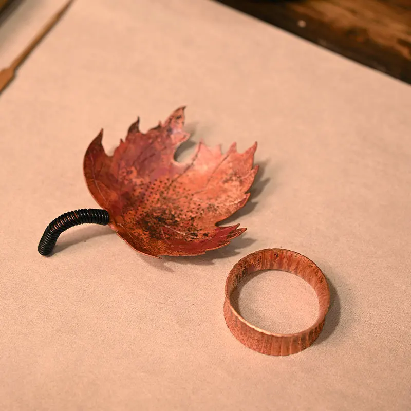 Copper tea leak leaves pure copper filter filter Kung Fu tea set accessories filter tea leak set