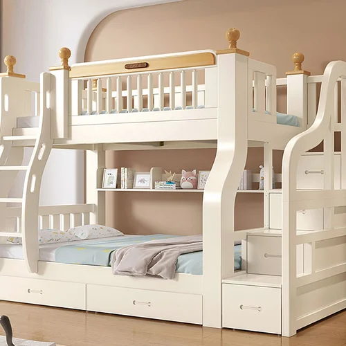 단단한 나무 이층 침대, 높고 낮은 작은 아파트, 모든 단단한 나무 이층 침대