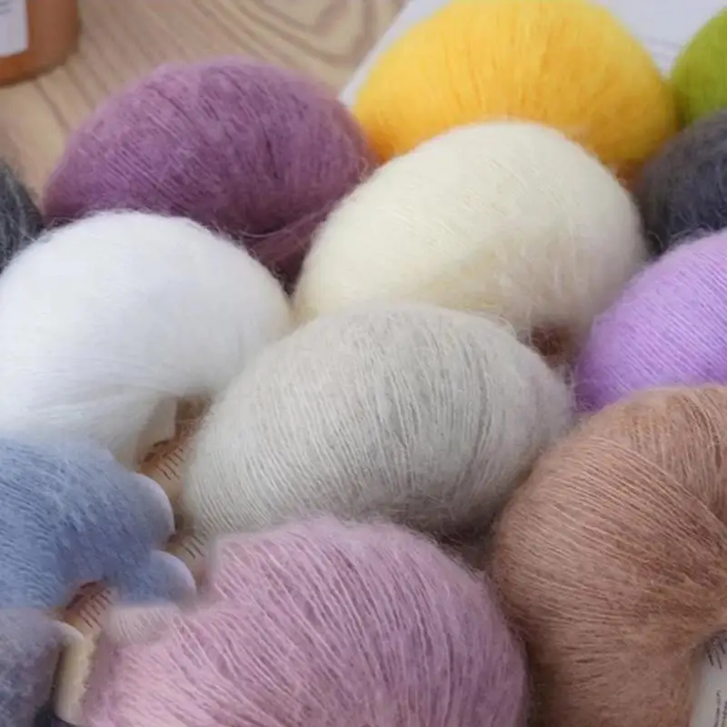 

25g Mohair Yarn Extra Soft Warm Baby Wool Crochet Yarn For Hand Knitting Sweater Shawl Scarf DIY Material Supplies 35 Colors