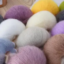 25g Mohair Yarn Extra Soft Warm Baby Wool Crochet Yarn For Hand Knitting Sweater Shawl Scarf DIY Material Supplies 35 Colors