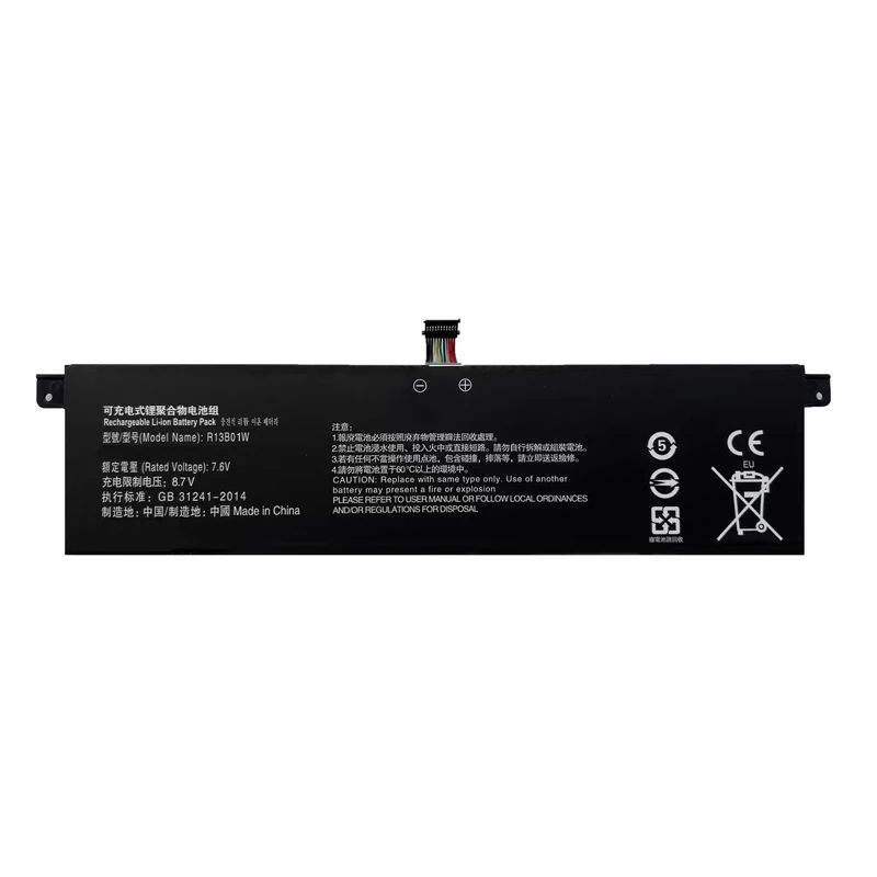 

R13B01W R13B02W Laptop Battery for Xiaomi Mi Air 13.3" Series Notebook 161301-01 161301-CN 161301-CU 161301-FF 7.6V 39Wh/5230mAh