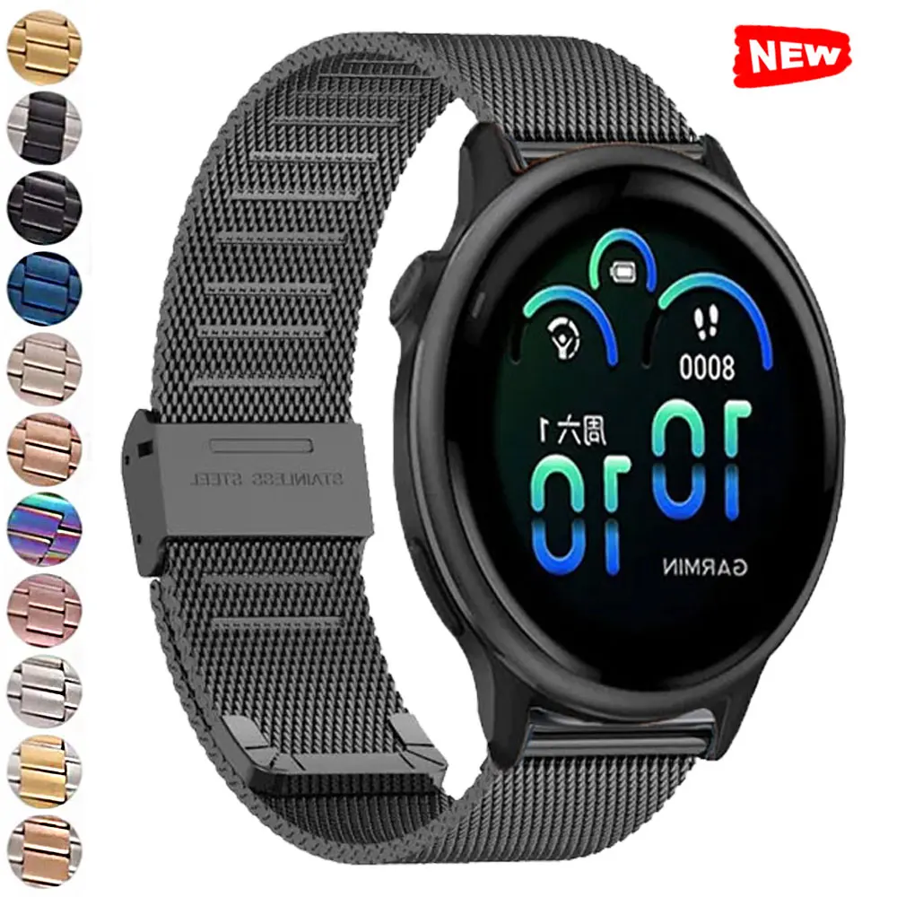 가민 포러너970 46mm 570 47mm 밀라니즈 루프 스트랩, 가민 어프로치 S50 포러너 570 42mm용 메탈 밴드 손목밴드 22mm