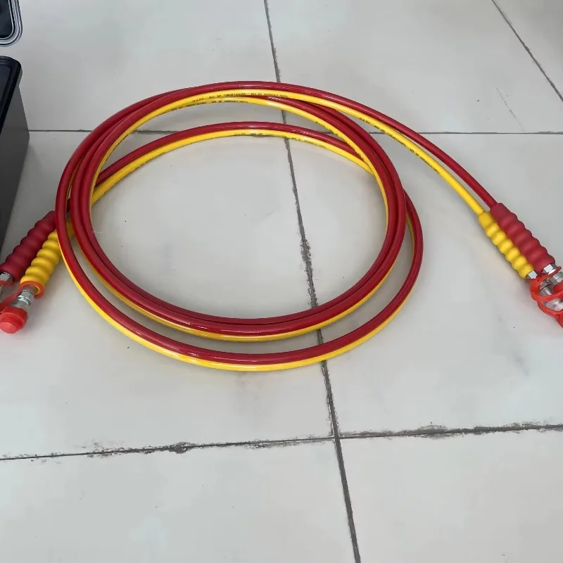 700bar 10000psi 高圧樹脂製ツイン油圧ホース（油圧トルクレンチ用）