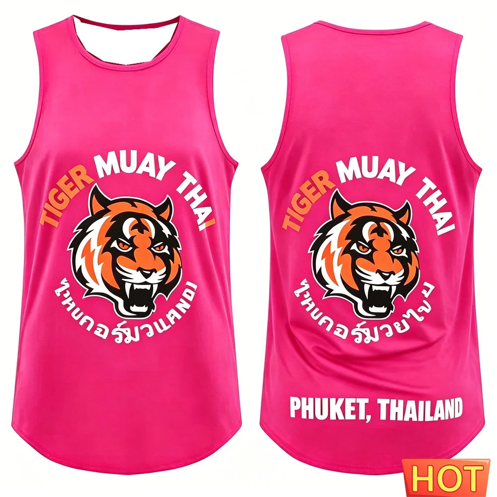 T-Shirts Tanktop Sommer Herren Boxweste Lässige Herren Rundhals Ärmellose Kleidung Schnelltrocknendes T-Shirt FamilyMatching – Detail 5