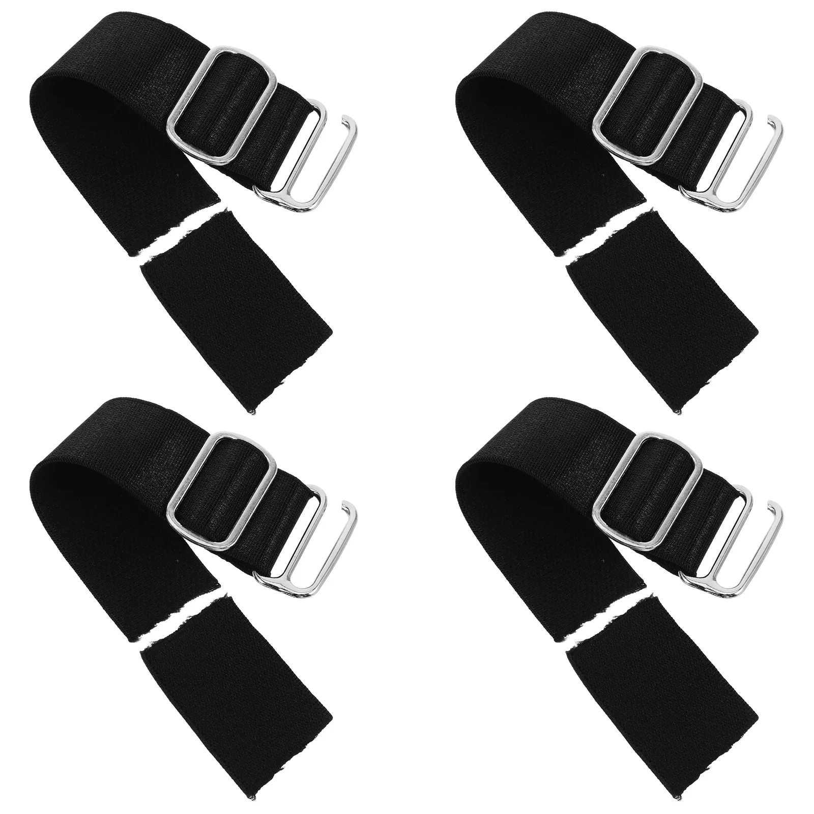 

4Pcs Sun Hat Strap Replacement Elastic Extender with Silver Buckle for Straw Hats Visors Camping Fishing Hiking Secure Fit