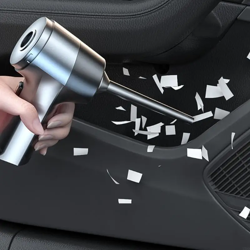 รถเครื่องดูดฝุ่นแบบใช้พลังงานสูงรถยนต์มือถือมือถือที่มีประสิทธิภาพการดูด USB แบบชาร์จได้ N58D