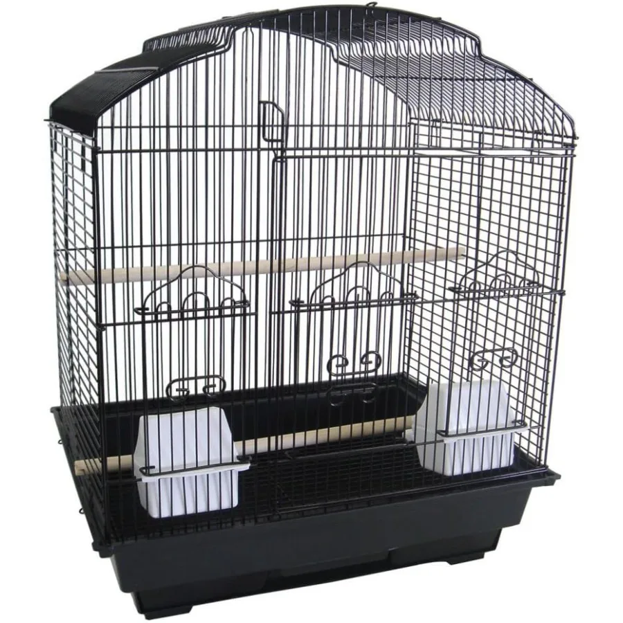 

3 8-дюймовых штанги ShellTop Клетка для маленьких птиц 18 на 14 дюймов, черная, идеально подходит для небольших домашних животных в настройках дома или офиса Dura