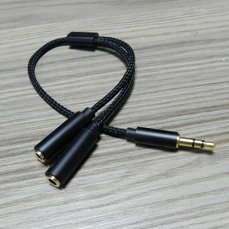 3,5 mm Kopfhörer-Splitter, Verlängerungskabel, Audio-Stereo-Y-Splitter (Hi-Fi-Sound), 3,5 mm, 1 Stecker auf 2 Buchsen