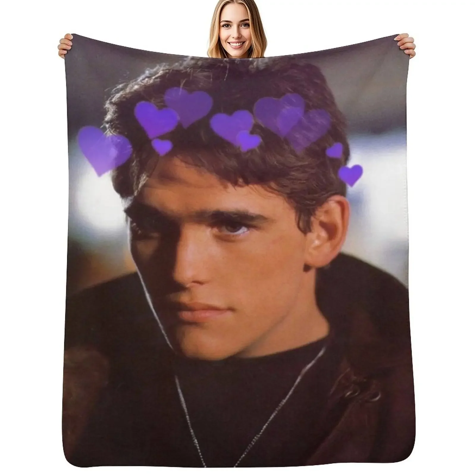 

Dallas winston hearts Throw Blanket Sofa Quilt Bed Flannel Blanket