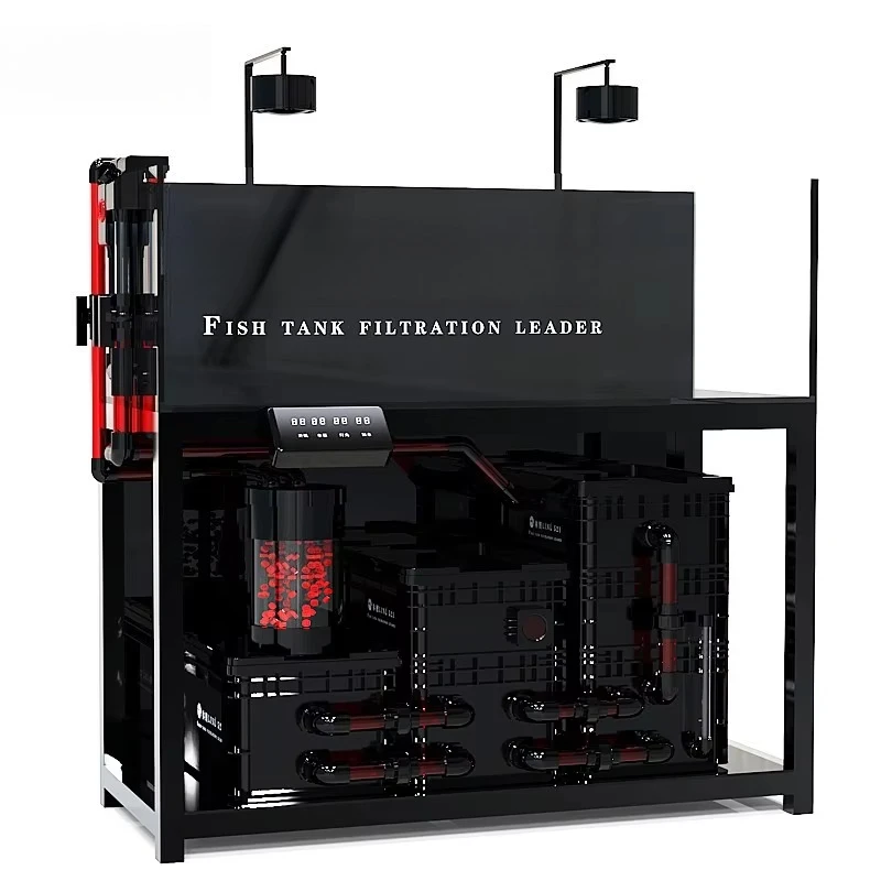 plastic ABS fish tank bottom filtration system with airflow and siphon functions for aquarium filtration