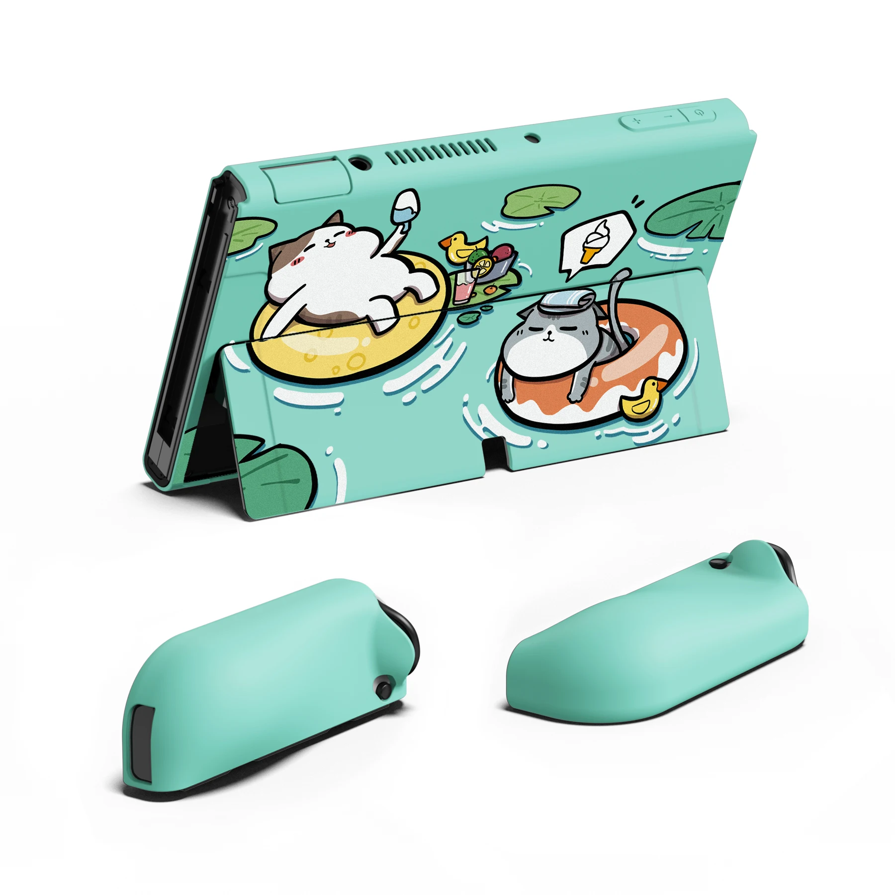 PlayVital ZealProtect-funda protectora suave con empuñaduras para el pulgar y tapas de botones de dirección para Nintendo Switch OLED