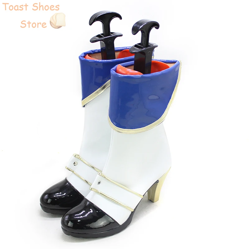 Kanae Cosplay Schoenen Hoge Hak Pu Lederen Schoenen Halloween Carnaval Laarzen Vtuber Cosplay Prop Kostuum Prop