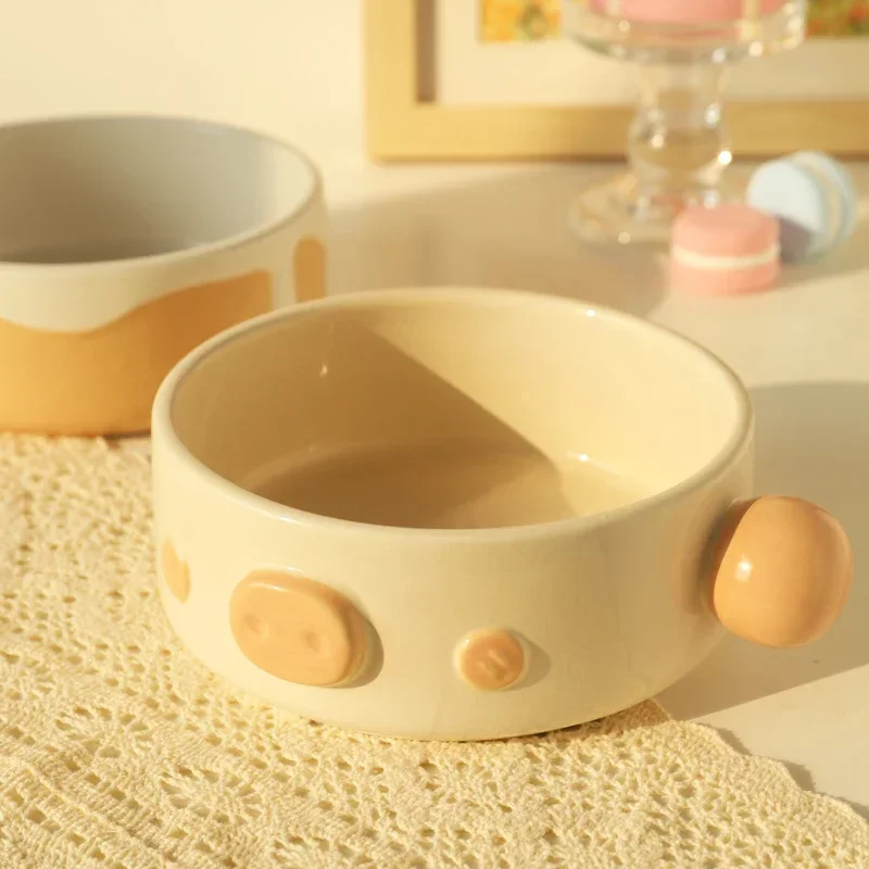 Cat Bowl Ceramic Bowl Dog Water Bowl Dog Basin Pet Supplies