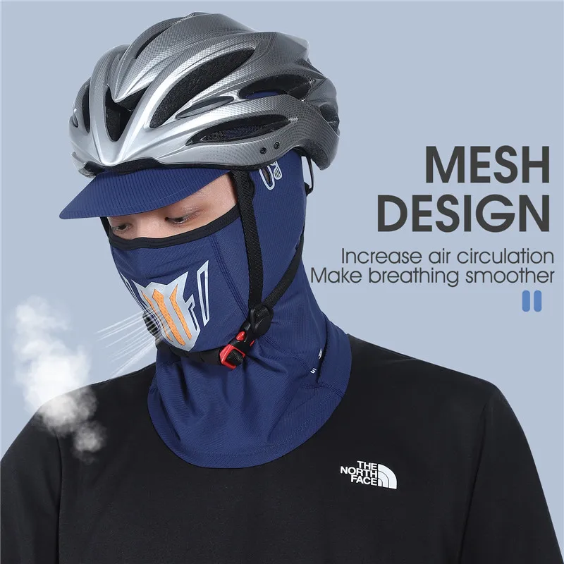 Bicicleta oeste-máscara anti-uv para homens, moto balaclava, seda gelo respirável, boné de ciclismo à prova de poeira, chapéu de bicicleta, verão