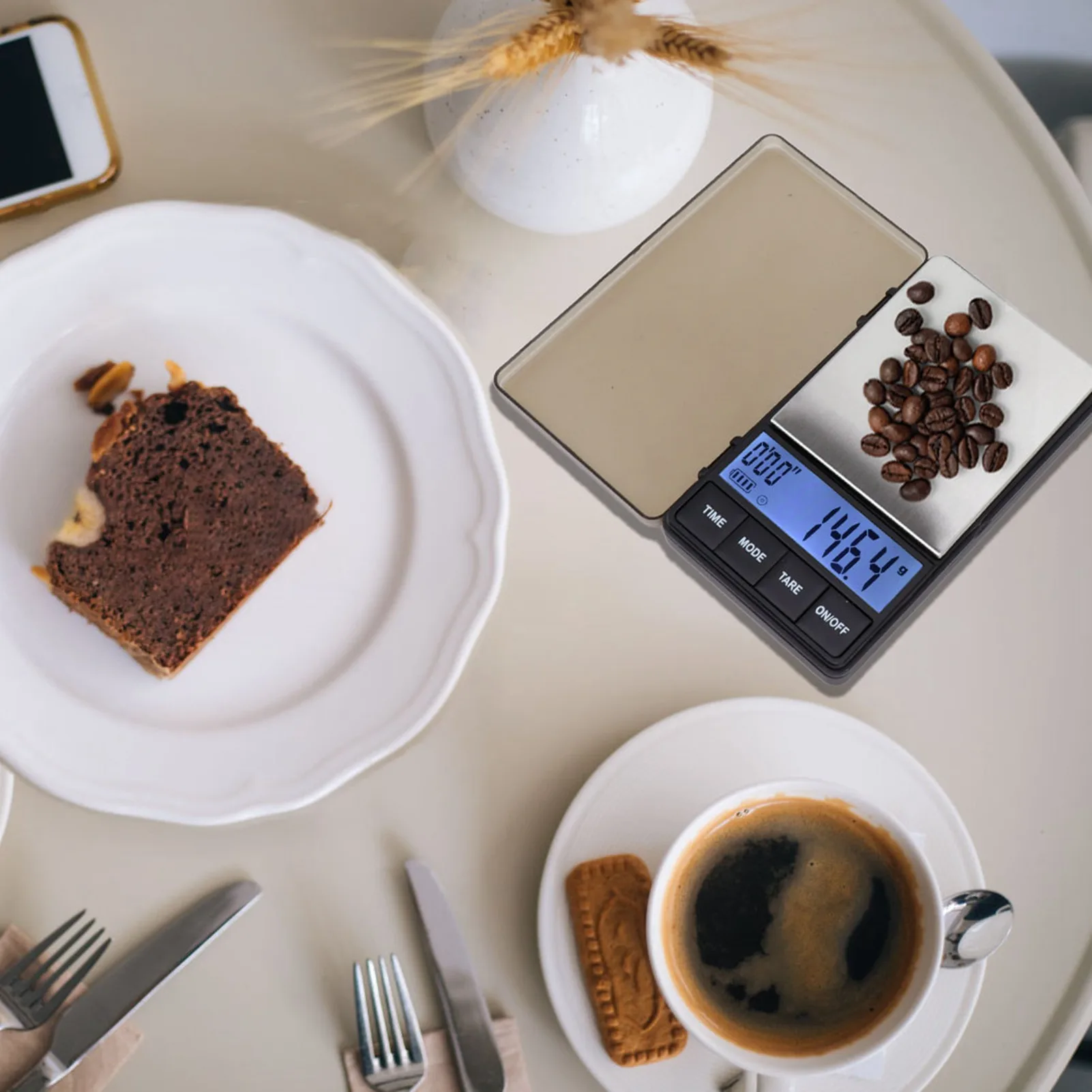 Small Coffee Scale Sensitive Accurate 1000g 0.1g Digital Pocket Coffee Scale with Timer Tare Function