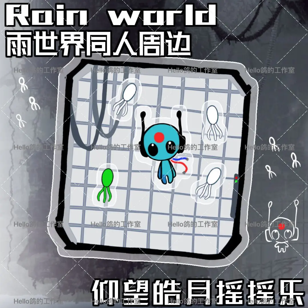 Rainworld أنيمي المفاتيح النساء هزة المقاتلة سلسلة مفاتيح مصنوعة من الأكريليك رجل مفتاح قلادة عصابة حلية اكسسوارات صديق هدية