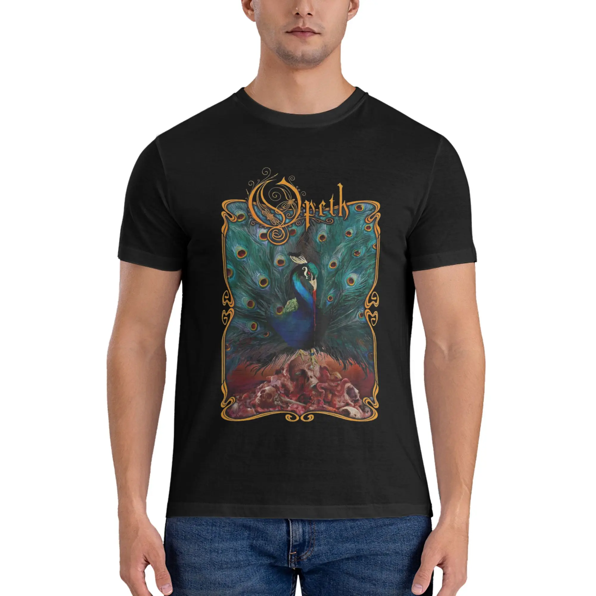 Opeths Logo Death Metal Band 100% Cotton T-Shirt Men's T Shirts Men O-Neck Short Sleeve S-6XL