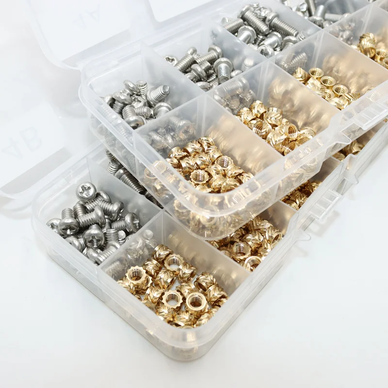 Wärme Set Einsatz Lötkolben Spitze Kopf M2 M3 M4 Hot Melt Einsätze Mutter Messing Gewinde Schraube Einsetzen 3d Druck PCB Phillips Bolzen – Detail 8