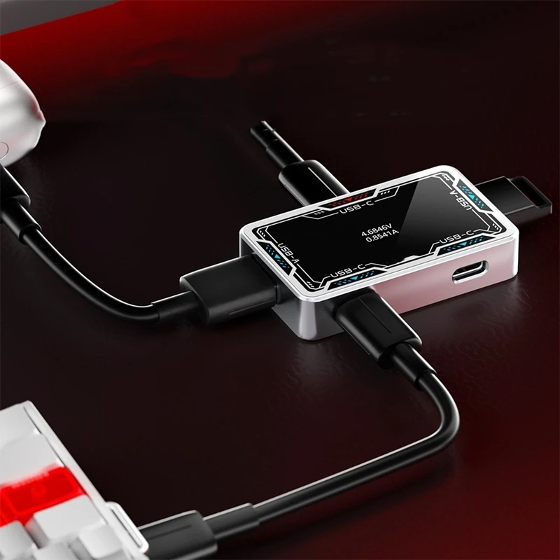Super SaleGaming USB HUB 8K High Speed Type-C Splitter Multi-Port Expansion Dock for Gaming Keyboard Mouse Laptop PC
