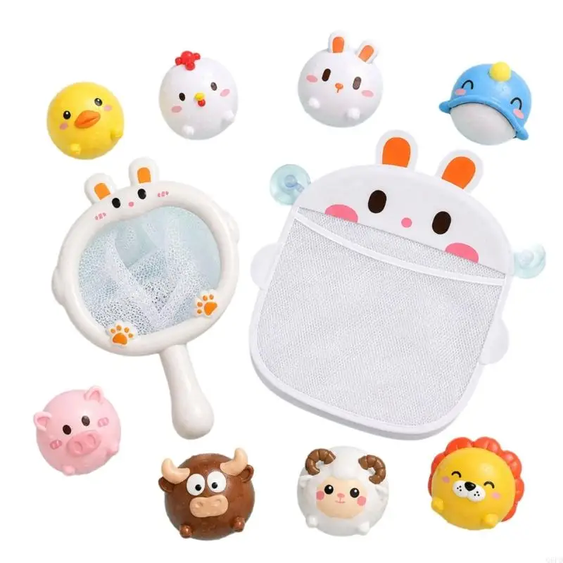   Kids Water Play Bath Toy Play Net with Rounded Animal Body, Soft Hold Feel and Home Bath Routine Use for Daily Baths