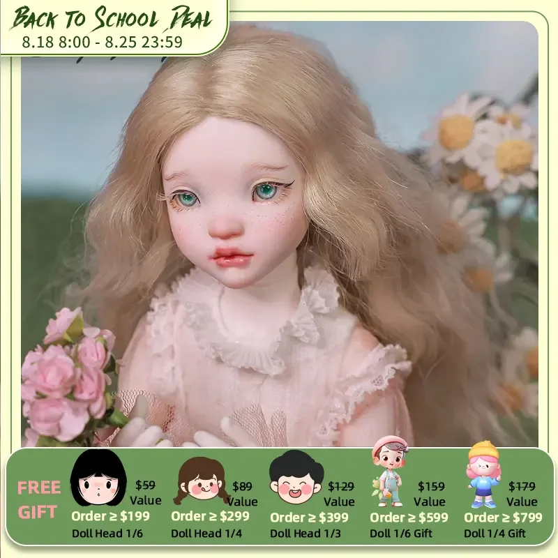 Luella Bjd Doll 1/4 Immature Face Lazy Style Princess Toys Resin Ball Jointed Dolls Fullset Art Collection Oueneifs Shugafairy