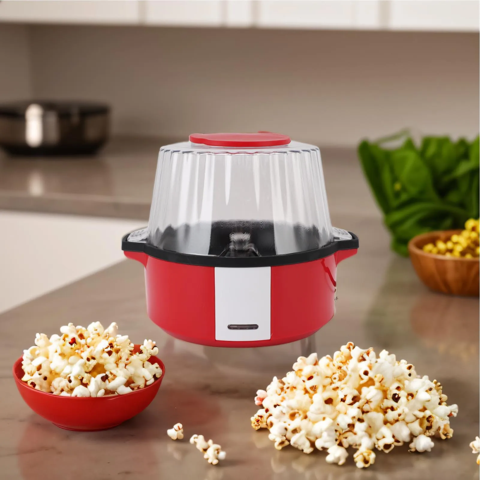 Máquina de pipoca multifuncional tampa transparente totalmente automática pequena máquina de pipoca elétrica para casa