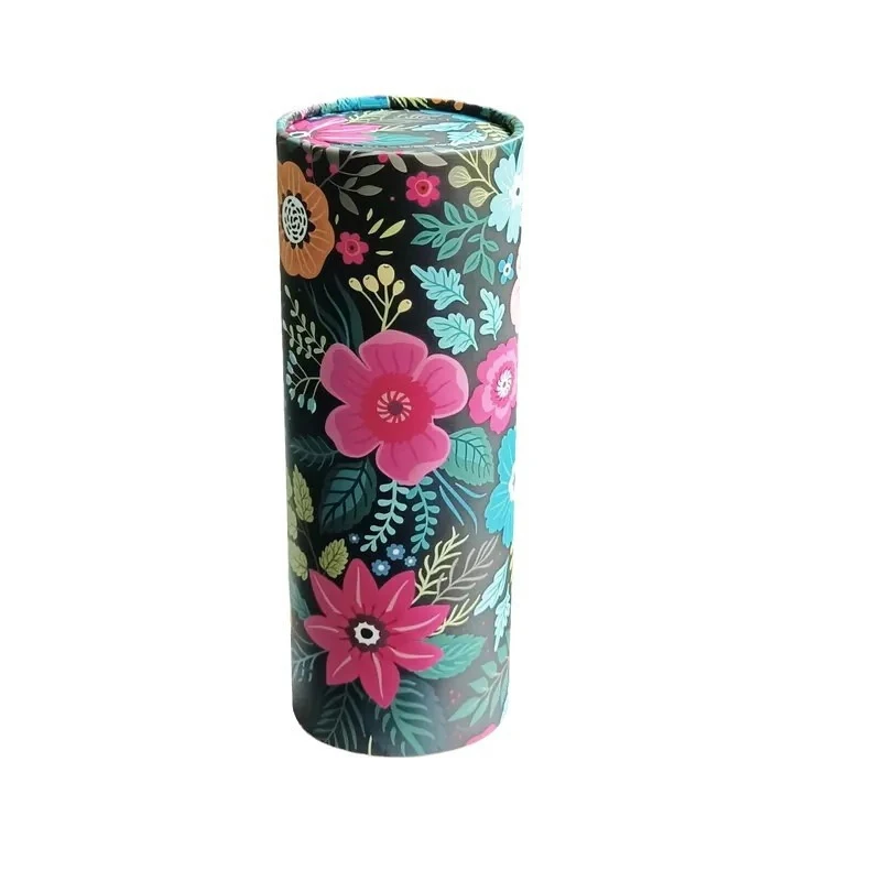 Floral Pattern Car Tissue Holder With Tissue Travel Cylinder Tissue Box For Car Cup Holder Suitable For Home Tables