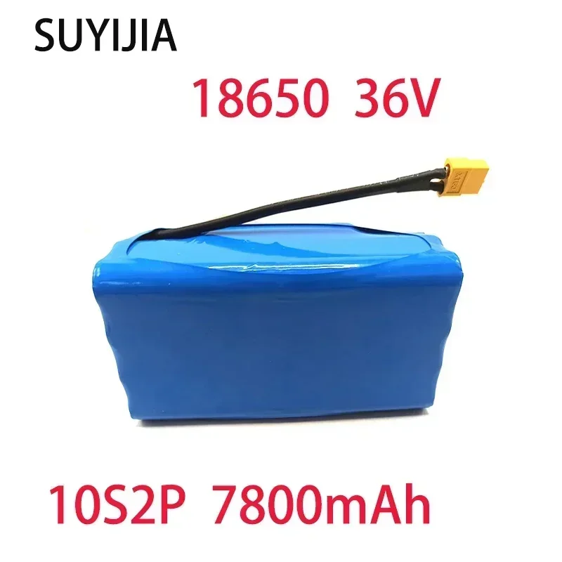 36V 7800mAh Lithium Battery Pack 18650 10S2P Rechargeable Battery 20A BMS Electric Self-priming Hoverboard Unicycle Battery Pack