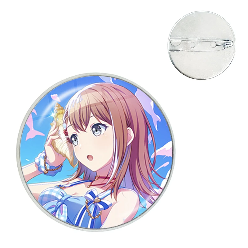 Project SEKAI Anime Hanasato Minori MORE MORE JUMP! Glass Dome Badge Brooch Pins For Fans Lover Girl Friends