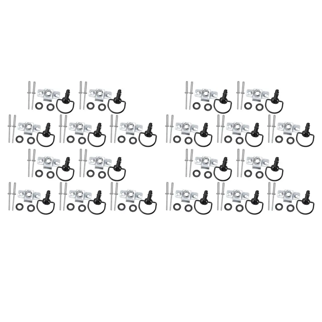 20 مجموعات دراجة نارية 17 مللي متر 1/4 بدوره الإفراج السريع سباق هدية السحابة كليب D-حلقة دبوس غسالة صالح لهوندا كاواساكي ياماها سوزوكي #3