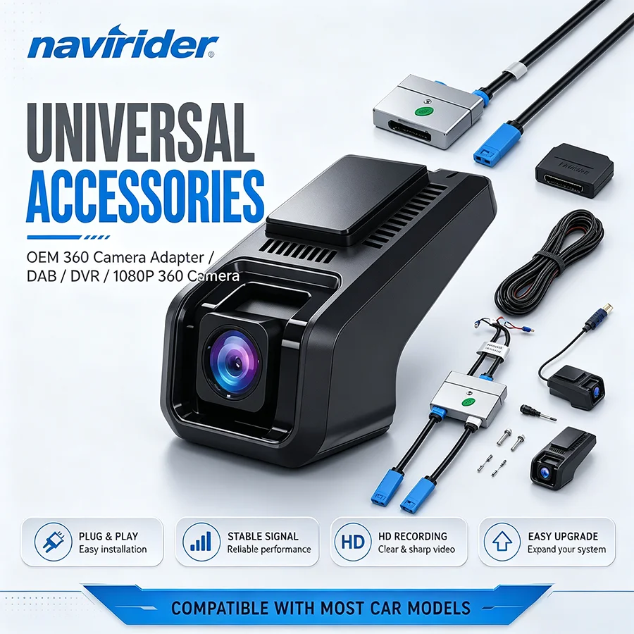 Car Radio Accessories CarPlay USB DVR Camera TPMS OBD2 DAB Receiver Optical Fiber Cable HDMI HUD Box Adaptor For Android Head Un