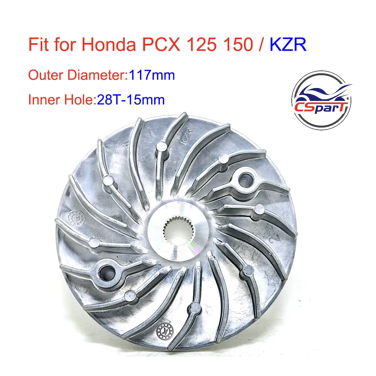 Wentylator wariatora 28 T do Honda PCX 125 150 160 PCX150 PCX125 PCX160 KZR K97 K1Z — zdjęcie 3