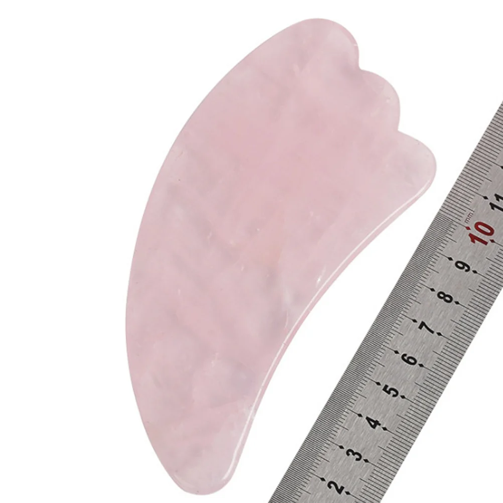 

Natural Powder Crystal Scrapping Massager Piece Eye Scrapping Detoxifying Body Massager Piece for Face Body (Pink)