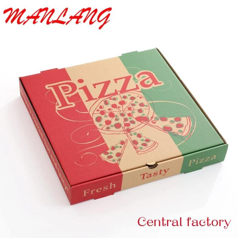 Custom Pakket Food Grade Food Storage Pakket Pizza Box Ronde Grootte Voedselverpakking Dozen Voor Kleine Bedrijven