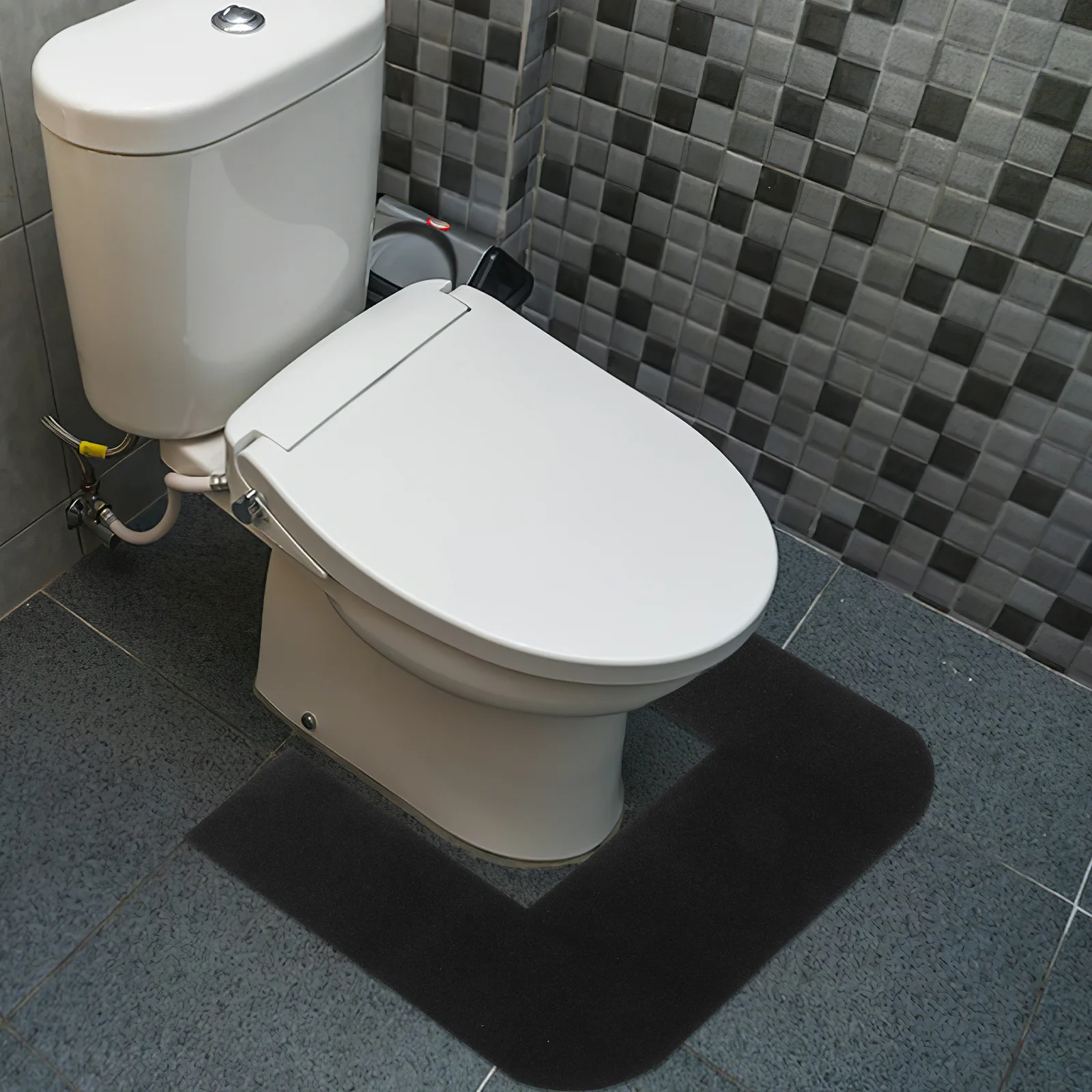 

U Shaped Toilet Mat Soft Thick Bathroom Rug Non Slip Water Absorbent Floor Cover Toilet Decor Bathroom Rugs U Shape Washable