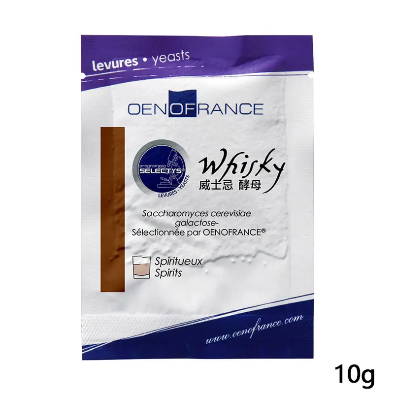 1 bolsa de aluminio para usar para embalar levadura de vino de whisky, 10g
