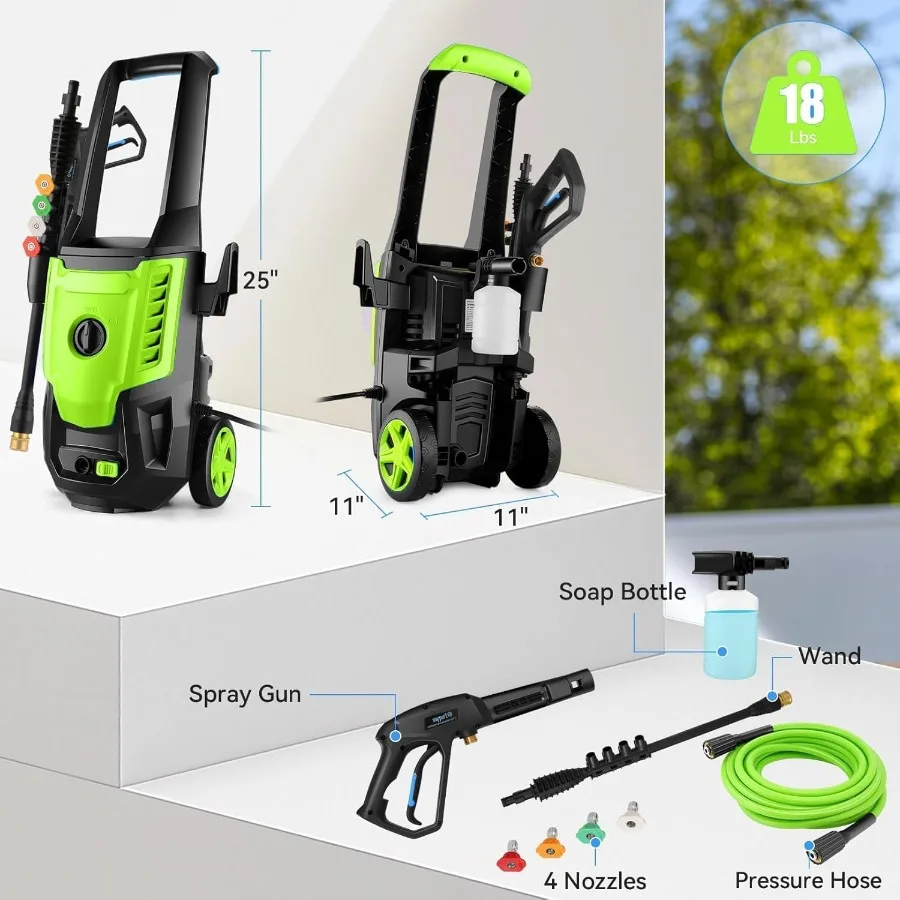 منظف ضغط 5000 رطل لكل بوصة مربعة 2025 مع أداء تنظيف عالي الطاقة 4.0 GPM فوهة قابلة للتعديل وزجاجة صابون مدمجة لـ Eff