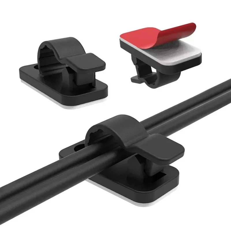 50/20/10 قطعة USB منظم الكابلات مقاطع سلك اللفاف حامل سماعة الماوس الحبل كليب حامي إدارة خطاطيف لاصقة مكتب المشبك