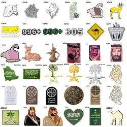 10pcs a lot Saudi Arabia Mobile Photo 3M Sticker Badge Metal Pin Broooches Pins