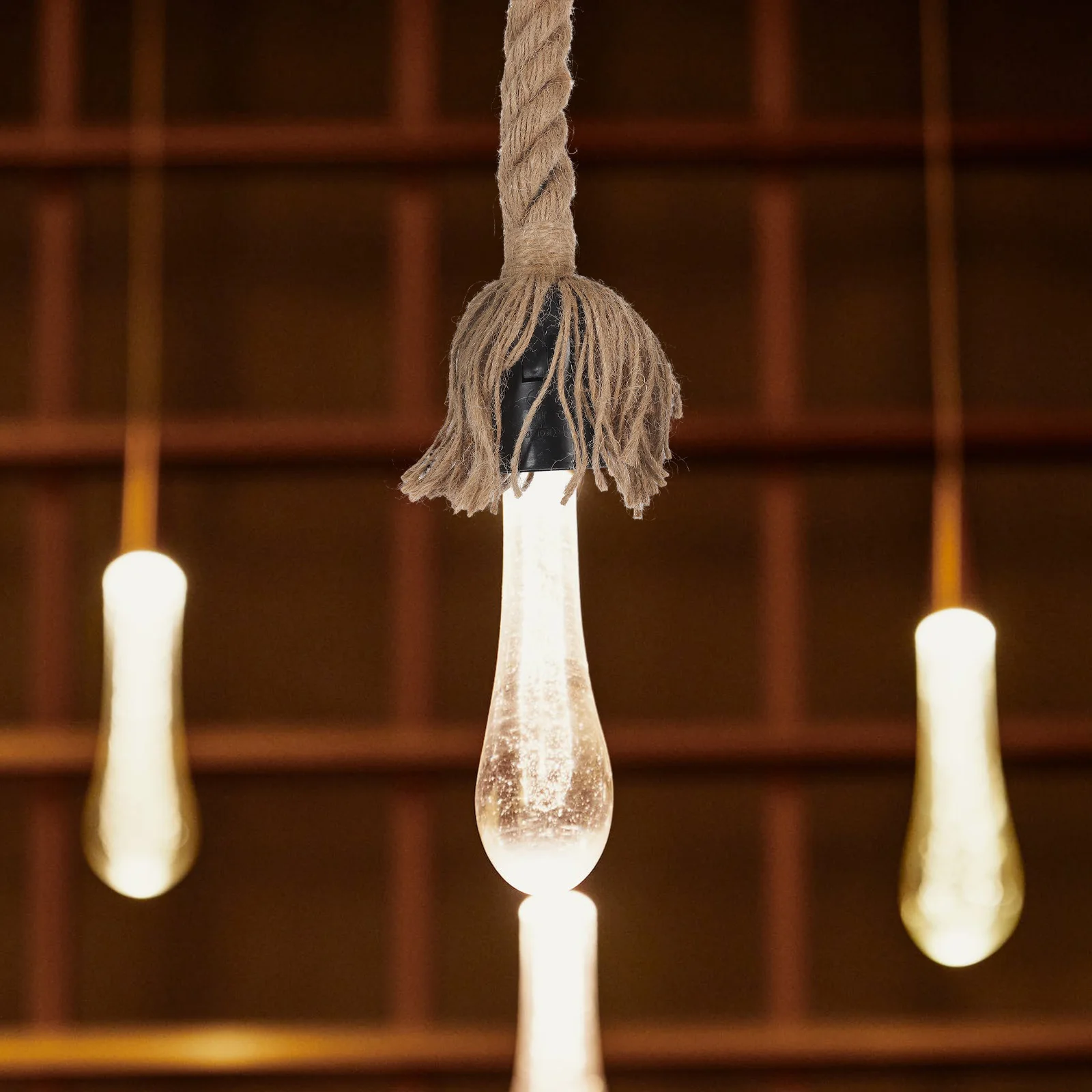 

Hemp Rope Pendant Lamp Creative Hanging Light Decorative Home Bar Shop Restaurant Party Easy Install Long Lasting Use