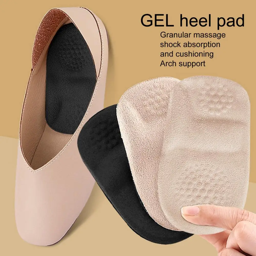 Leg Length Discrepancy Heel Pads 2 Pairs Gel Heel Pads for Pain Relief Cushioned Heel Cups for Plantar Fasciitis Flat for Foot