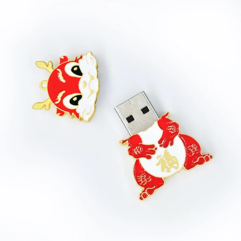 카툰 USB 플래시 드라이브, 귀여운 드래곤 펜 드라이브, 64GB, 32GB U 스틱, 16GB, 8GB 메모리 스틱, 외부 저장 금속 U 디스크, 신제품