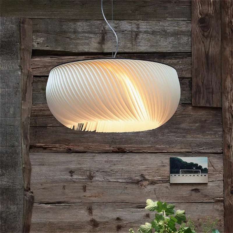 Italy Designer Minimal LED Pendant Light Creative Art White Chandelier Home Decor for Bedroom Villa Bar Counter Lighting Fixture